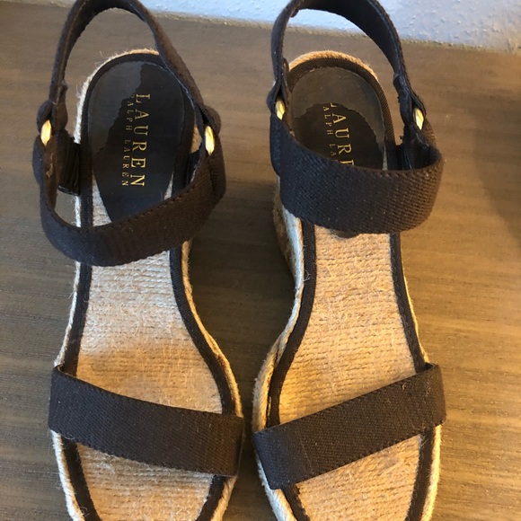 Ralph Lauren strappy wedge sandals - Picture 3 of 4